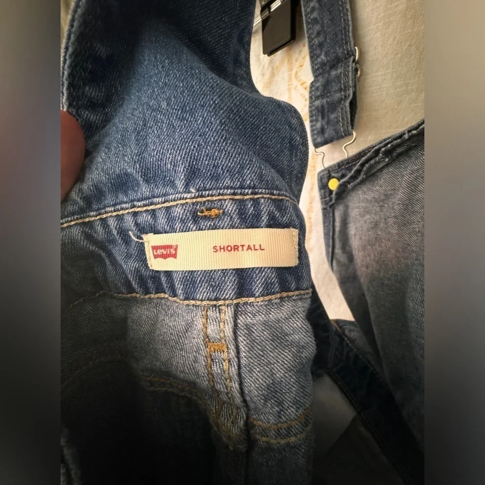 Levi's Little Girls Overalls Shorts Size 10 Shortall Jean Denim Blue Medium Wash
